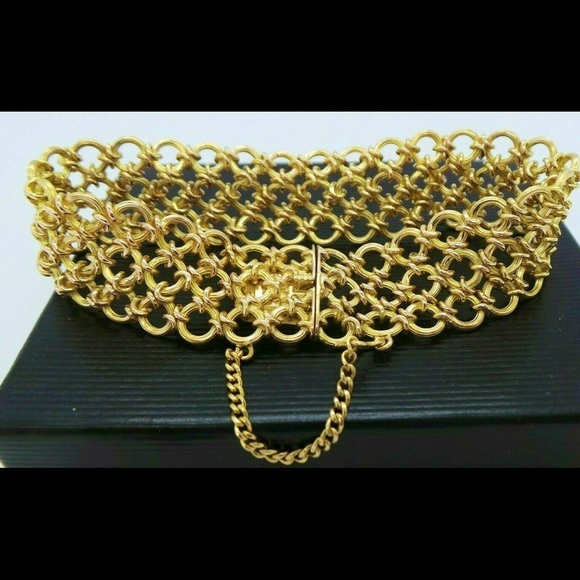 Vintage 18K YELLOW GOLD LINK BRACELET - Picture 2 of 13